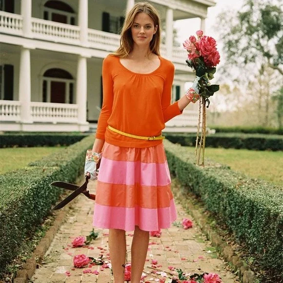 J.Crew Collection silk taffeta rugby striped a-line mini skirt 6 - Picture 6 of 13